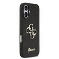 iPhone 17 Guess Fixed Glitter 4G Metal Logo Deksel - Svart
