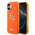 iPhone 17 Guess IML 4G Script Metal Logo-deksel - Oransje