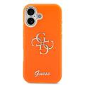 iPhone 17 Guess IML 4G Script Metal Logo-deksel - Oransje