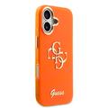 iPhone 17 Guess IML 4G Script Metal Logo-deksel - Oransje