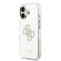 iPhone 17 Guess Mirror 4G Glitter Logo Hybrid-deksel - MagSafe-kompatibel - Gull