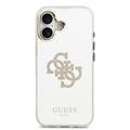 iPhone 17 Guess Mirror 4G Glitter Logo Hybrid-deksel - MagSafe-kompatibel - Gull