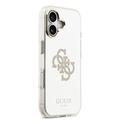 iPhone 17 Guess Mirror 4G Glitter Logo Hybrid-deksel - MagSafe-kompatibel - Gull