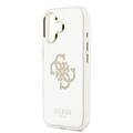 iPhone 17 Guess Mirror 4G Glitter Logo Hybrid-deksel - MagSafe-kompatibel - Gull