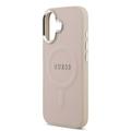 iPhone 17 Guess Saffiano Hybrid-deksel - MagSafe Kompatibel - Rosa