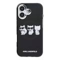 iPhone 17 Karl Lagerfeld IML Choupette Trio Watercolor-deksel - MagSafe-kompatibelt - svart