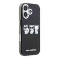 iPhone 17 Karl Lagerfeld IML Choupette Trio Watercolor-deksel - MagSafe-kompatibelt - svart