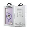 iPhone 17 Karl Lagerfeld Karl and Choupette MagSafe-deksel i flytende silikon - Lilla