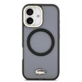 iPhone 17 Lacoste Frosted Finish Gold Logo Hybrid-deksel - MagSafe-kompatibel - Svart