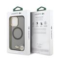 iPhone 17 Lacoste Frosted Finish Gold Logo Hybrid-deksel - MagSafe-kompatibel - Svart