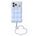 iPhone 17 Pro/18 Pro Cloud Puffer silikon-deksel - babyblå
