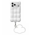 iPhone 17 Pro/18 Pro Cloud Puffer silikon-deksel - hvit