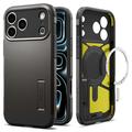 iPhone 17 Pro/18 Pro Spigen Tough Armor T Mag Deksel - Pistolmetall