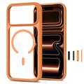 iPhone 17 Pro/18 Pro Tech-Protect MagOne MagSafe CC-deksel med 2 stk. Glass+ Beskyttelsesglass - Kosmisk oransje / Klar
