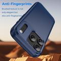 iPhone 17 Pro Børstet TPU-deksel - karbonfiber - blå
