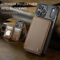 iPhone 17 Pro Caseme C22-etui RFID-kortlommebok - brun