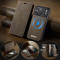 iPhone 17 Pro Caseme C49 2-i-1 avtakbar lommebokveske - MagSafe-kompatibel, RFID - Kaffe