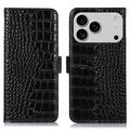 iPhone 17 Pro Crocodile Series Lommebok-deksel i Lær med RFID