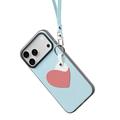 iPhone 17 Pro Dux Ducis Luvy-deksel med fingerring/håndstropp - himmelblå / hjerte