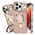 iPhone 17 Pro Glitter Hybrid-deksel med kickstand - MagSafe-kompatibel