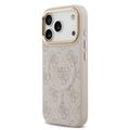 iPhone 17 Pro Guess 4G Gold Frame-deksel - MagSafe-kompatibel - rosa