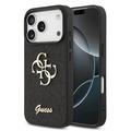 iPhone 17 Pro Guess Fixed Glitter 4G Metal Logo Deksel - Svart