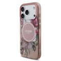 iPhone 17 Pro Guess IML Flowers-deksel med perlerem