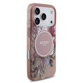 iPhone 17 Pro Guess IML Flowers-deksel med perlerem