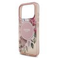 iPhone 17 Pro Guess IML Flowers-deksel med perlerem