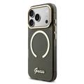 iPhone 17 Pro Guess IML Glitter Script Rem-deksel - MagSafe-kompatibel