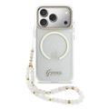 iPhone 17 Pro Guess IML Glitter Script Rem-deksel - MagSafe-kompatibel (Åpen Emballasje - Utmerket) - gjennomsiktig