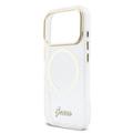 iPhone 17 Pro Guess IML Glitter Script Rem-deksel - MagSafe-kompatibel - gjennomsiktig