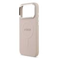 iPhone 17 Pro Guess Saffiano Hybrid-deksel - MagSafe Kompatibel - Rosa