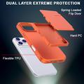 iPhone 17 Pro Hybrid-deksel med Speil og Kortholder - Oransje