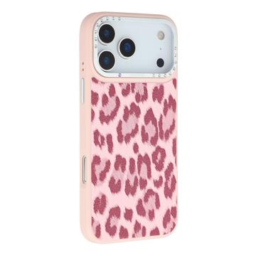 iPhone 17 Pro Jaucase leopardprint magnetisk hybriddeksel - Rosa