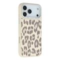 iPhone 17 Pro Jaucase leopardprint magnetisk hybriddeksel - Hvit