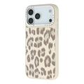 iPhone 17 Pro Jaucase leopardprint magnetisk hybriddeksel - Hvit