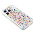 iPhone 17 Pro Jaucase Naturstein epoxy-deksel - Hvit