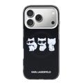 iPhone 17 Pro Karl Lagerfeld IML Choupette Trio Watercolor-deksel - MagSafe-kompatibelt - svart
