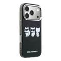 iPhone 17 Pro Karl Lagerfeld IML Choupette Trio Watercolor-deksel - MagSafe-kompatibelt - svart