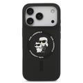 iPhone 17 Pro Karl Lagerfeld Karl and Choupette MagSafe-deksel i flytende silikon