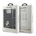 iPhone 17 Pro Karl Lagerfeld Saffiano Crossbody Metal Karl & Choupette Deksel - Svart