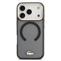 iPhone 17 Pro Lacoste Frosted Finish Gold Logo Hybrid-deksel - MagSafe-kompatibel - Svart