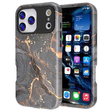 iPhone 17 Pro Luksuriøst Marmor Hybrid-deksel