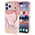iPhone 17 Pro Luksuriøst Marmor Hybrid-deksel
