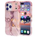 iPhone 17 Pro Luksuriøst Marmor Hybrid-deksel