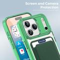 iPhone 17 Pro MagSafe-deksel med kortholder - grønn / gjennomsiktig