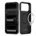 iPhone 17 Pro Max/18 Pro Max Tech-Protect Ion Carbon Plast-deksel - MagSafe-kompatibel - Svart / sølv