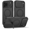 iPhone 17 Pro Max/18 Pro Max Tech-Protect Kevlar Aura-deksel - MagSafe-kompatibel - Svart