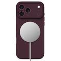iPhone 17 Pro Max/18 Pro Max Tech-Protect flytende silikon-deksel - MagSafe-kompatibel - Burgund